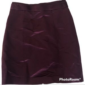 Elie Tahari eggplant purple mini skirt with built in belt